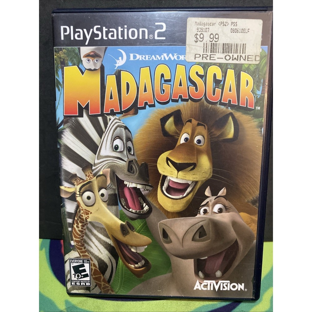 Madagascar (Sony PlayStation 2, 2005) - PS2 CIB Blue Disc Nice
